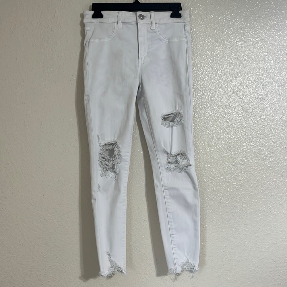 American Eagle Jeans Womens White Jegging High Rise